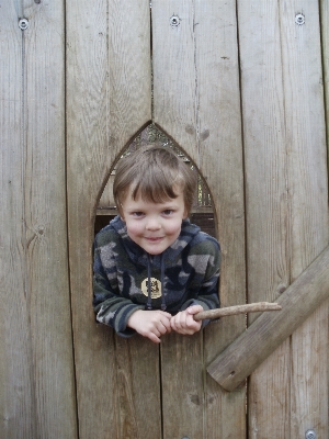 Outdoor person wood play Photo