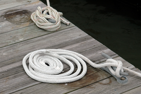 Rope dock deck wood Photo