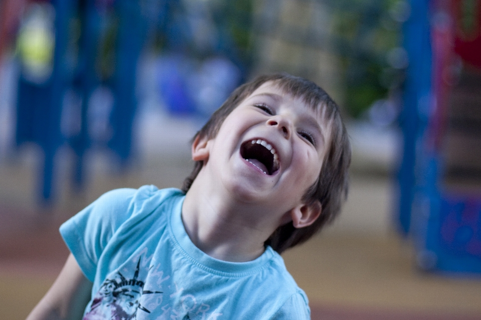 Person child blue facial expression