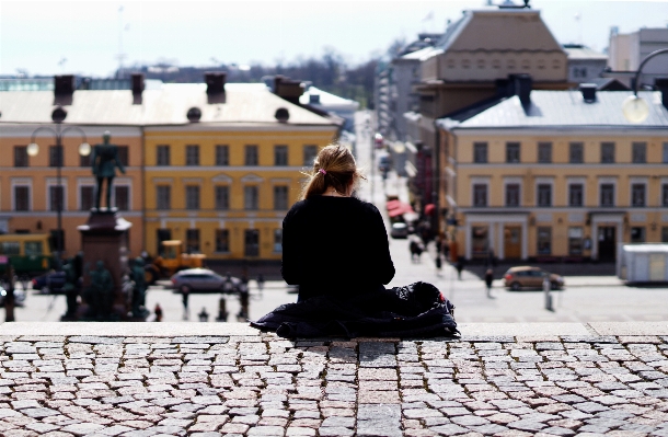 Pedestrian girl street city Photo