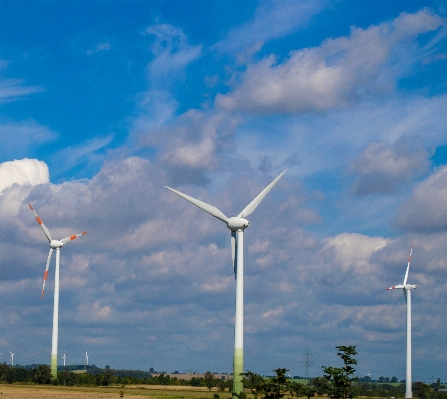 Sky field windmill wind Photo