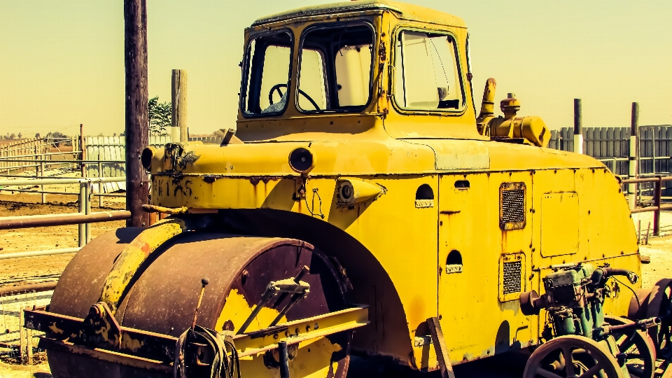 Old asphalt transport vehicle