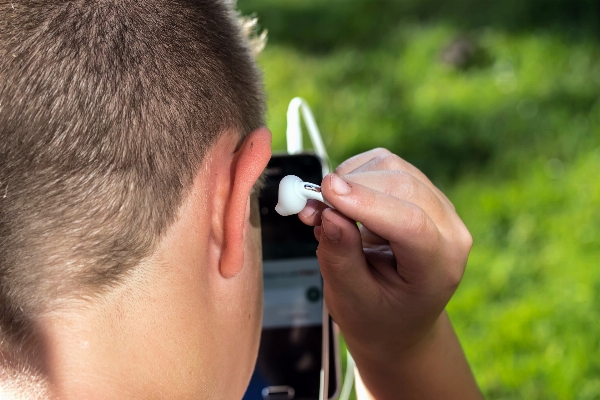 Hand hair ear hairstyle Photo