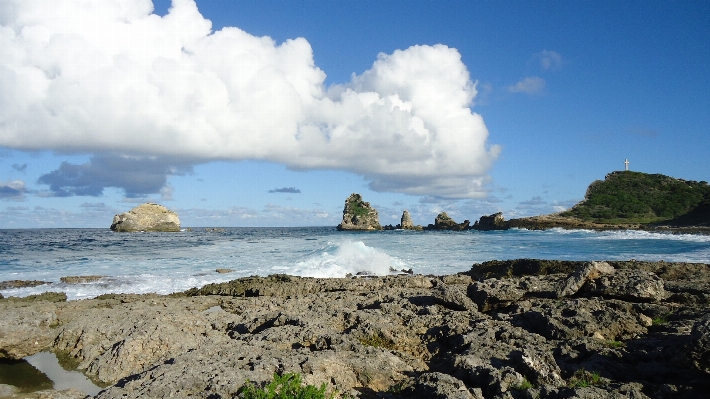 Foto Pantai lanskap laut pesisir