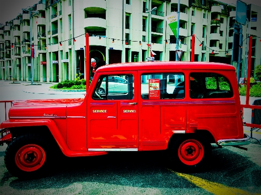 Car time jeep red Photo