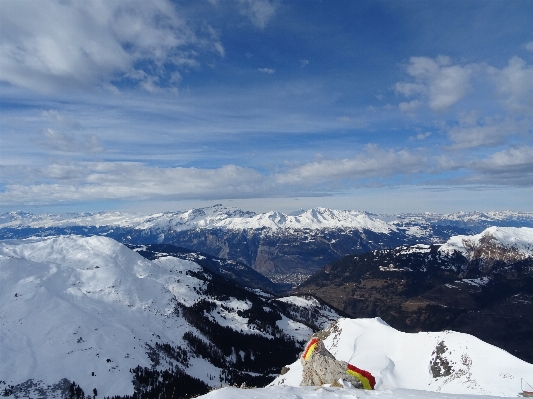 Landscape rock mountain snow Photo