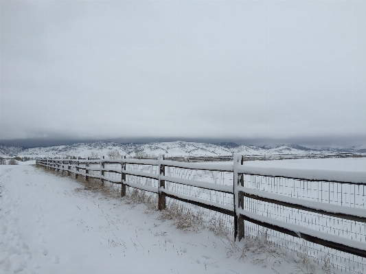 Landscape sea horizon snow Photo