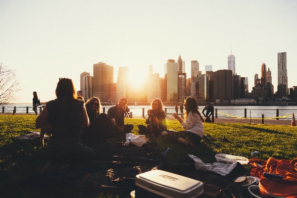 Sunset skyline morning city Photo