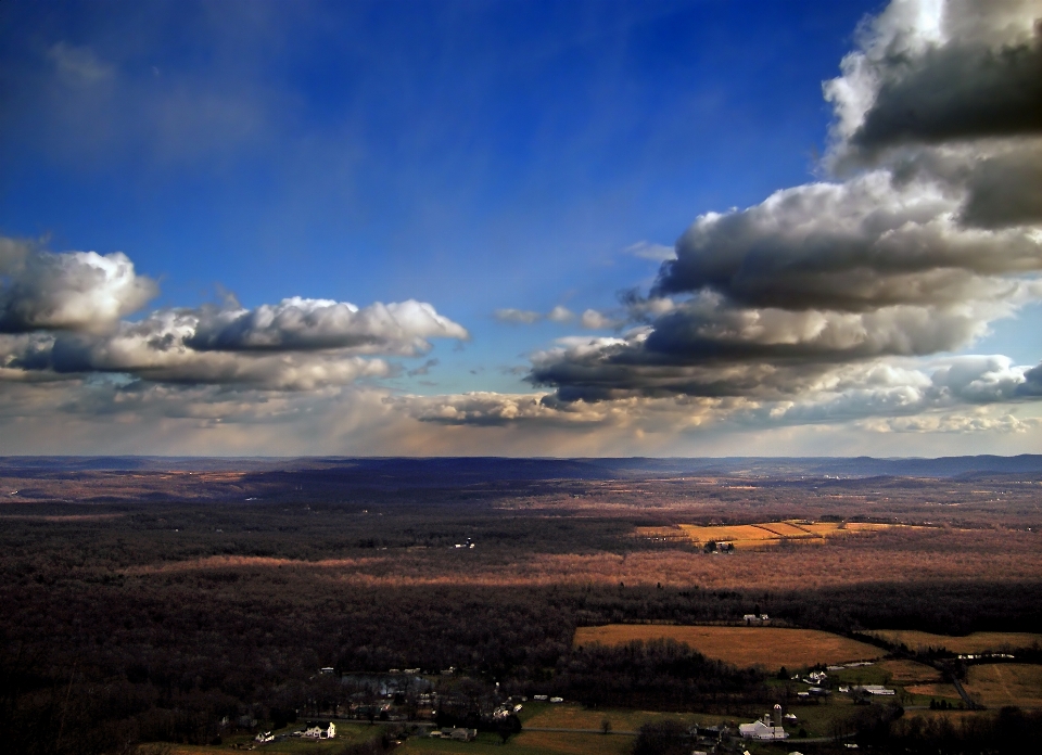 Paysage horizon hiver nuage