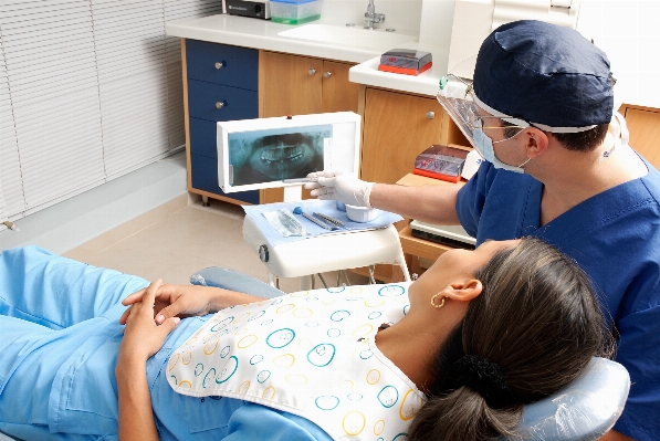 Person play child dentist Photo