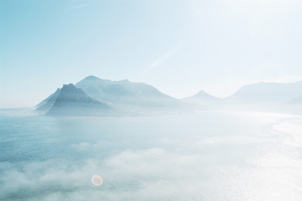 Sea horizon mountain cloud Photo