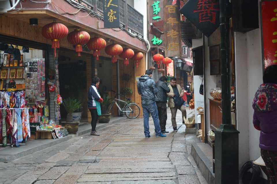 Pedestrian road street town