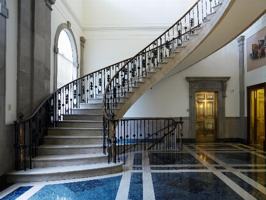 Architecture mansion staircase railing Photo