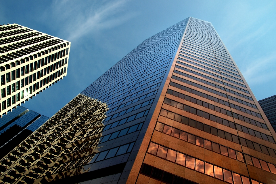 Architecture skyline glass building