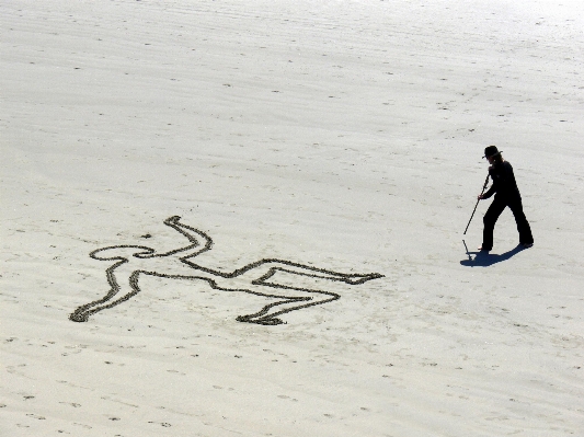 Sand snow sketch drawing Photo