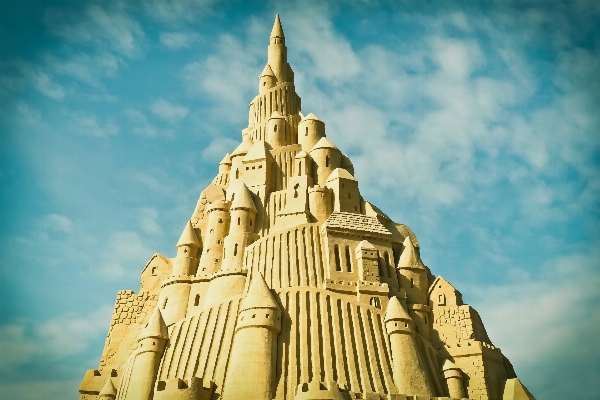 Beach sand sky building Photo