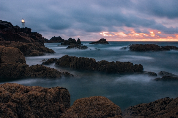 Foto Pantai lanskap laut pesisir