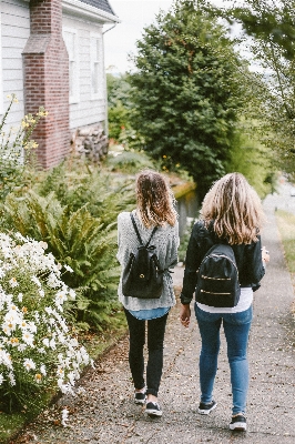 Walking flower spring fashion Photo