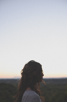 Sea horizon silhouette mountain Photo