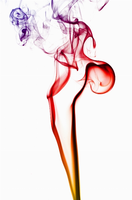 Abstract flower smoke orange