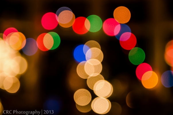 Winter light bokeh night Photo