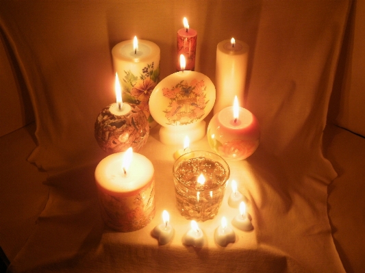 Light gift holiday candle Photo