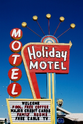 Advertising sign motel banner Photo