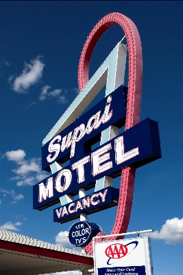 Advertising sign motel usa Photo