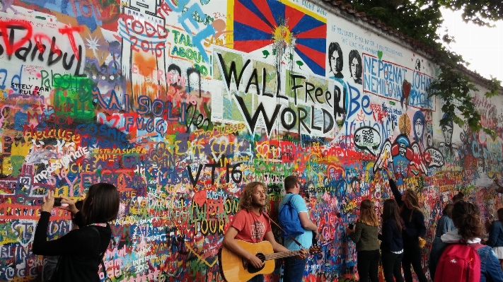 Symbol prague tourism graffiti Photo