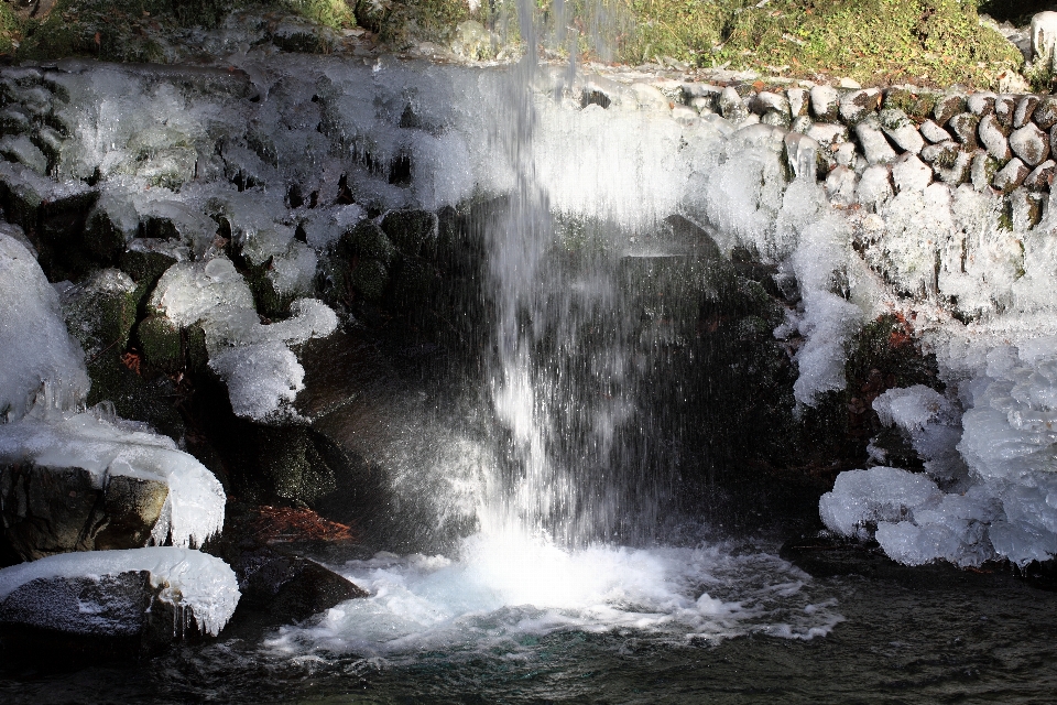 水 rock 滝 冬