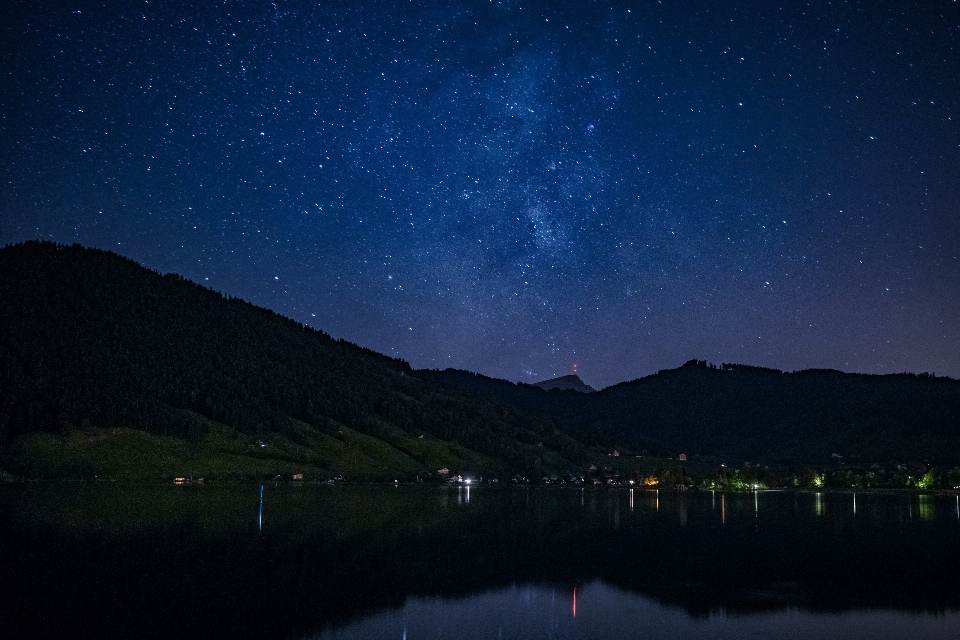 Paysage ciel nuit étoile