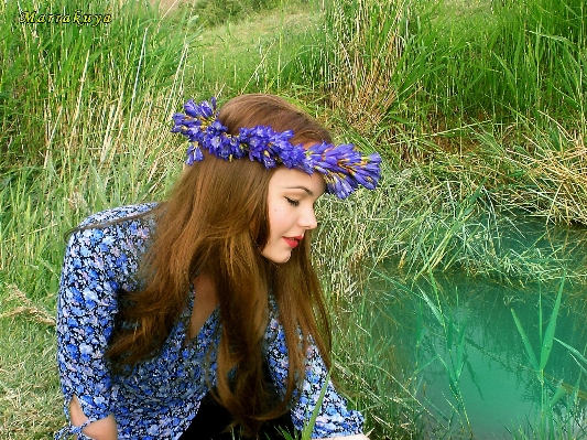 Nature forest grass girl Photo