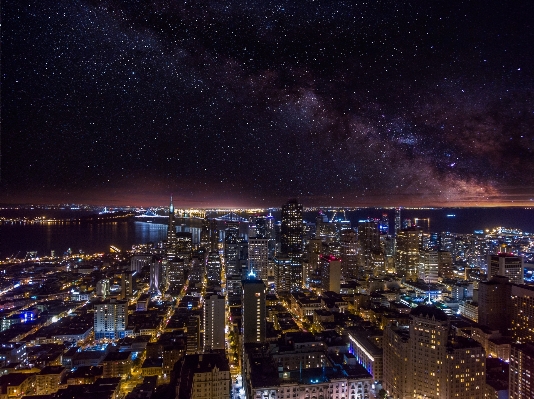 Light sky skyline night Photo