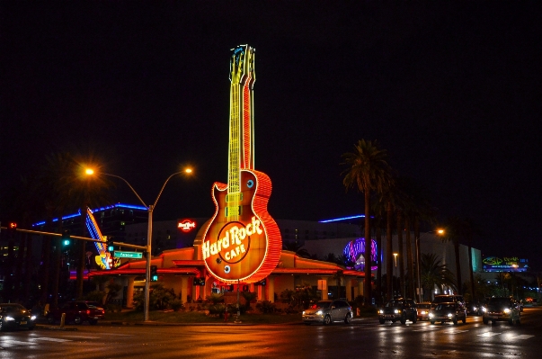 Light road night guitar Photo