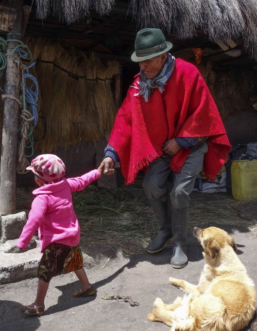 People child temple grandpa