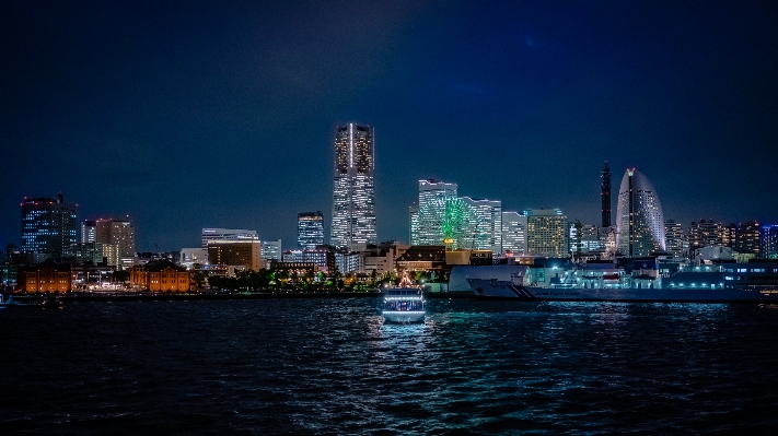 海 地平線 スカイライン 夜 写真