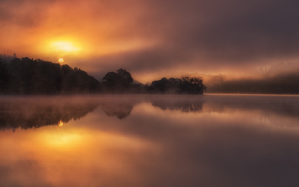 Natura nube sole nebbia