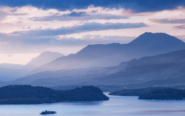 Landscape sea horizon mountain Photo