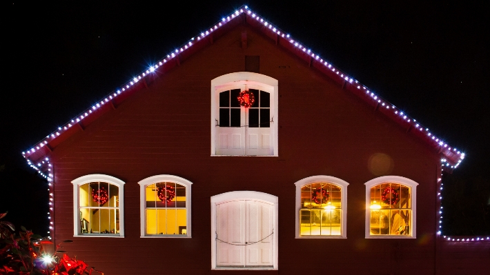 Night building barn christmas Photo