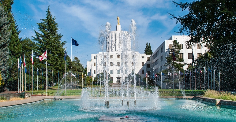 Building palace city pool Photo