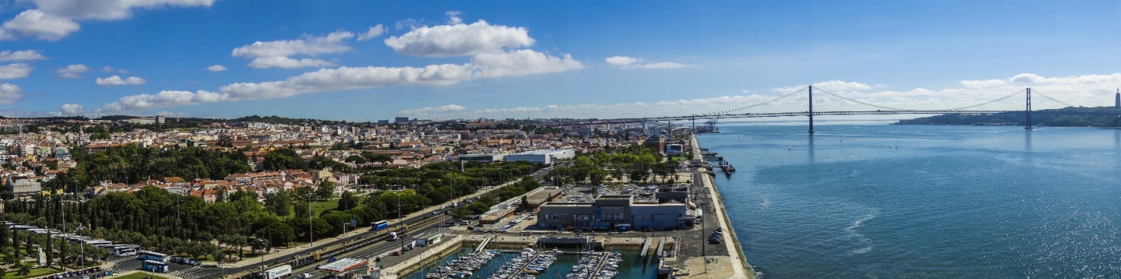 Dock bridge view panorama Photo