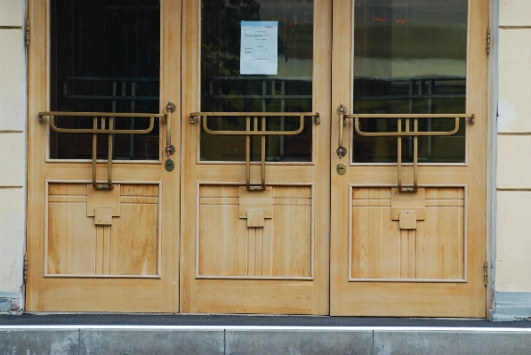 Wood window city facade Photo