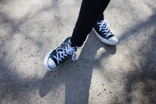 Shoe white feet running Photo