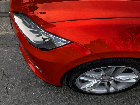 Car wheel red vehicle Photo