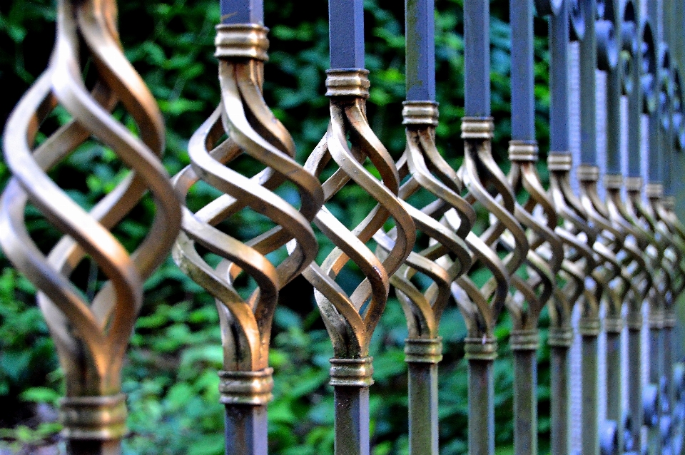 Fence perspective railing green