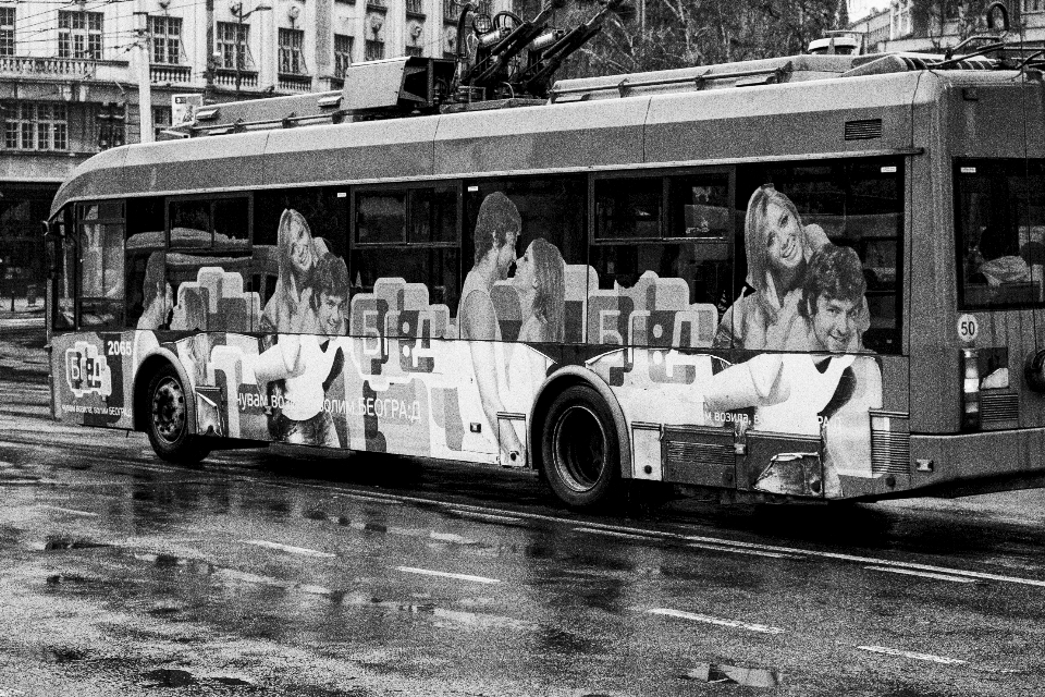 Black and white road street urban