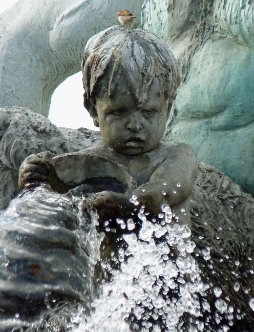 Water rock bird monument