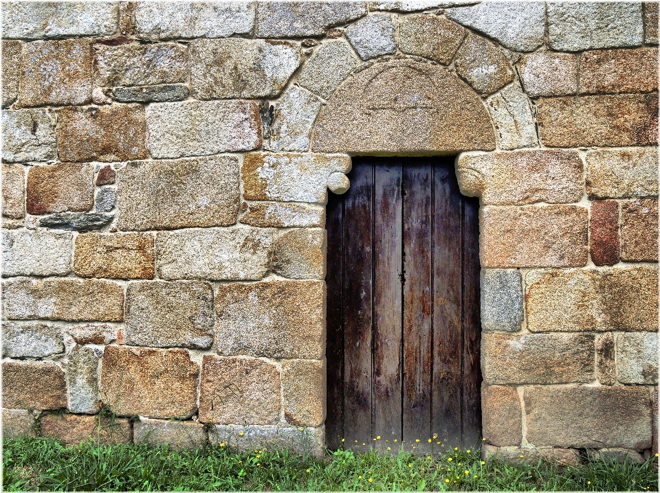 Rock madera ventana muro