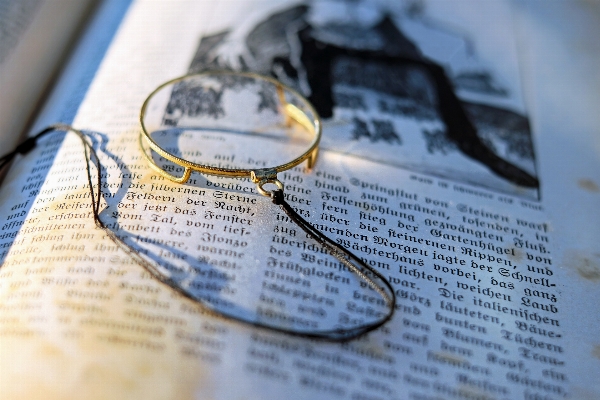 Writing glass old close up Photo