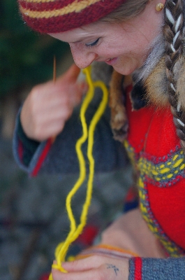 Arbeiten mädchen frau haar Foto